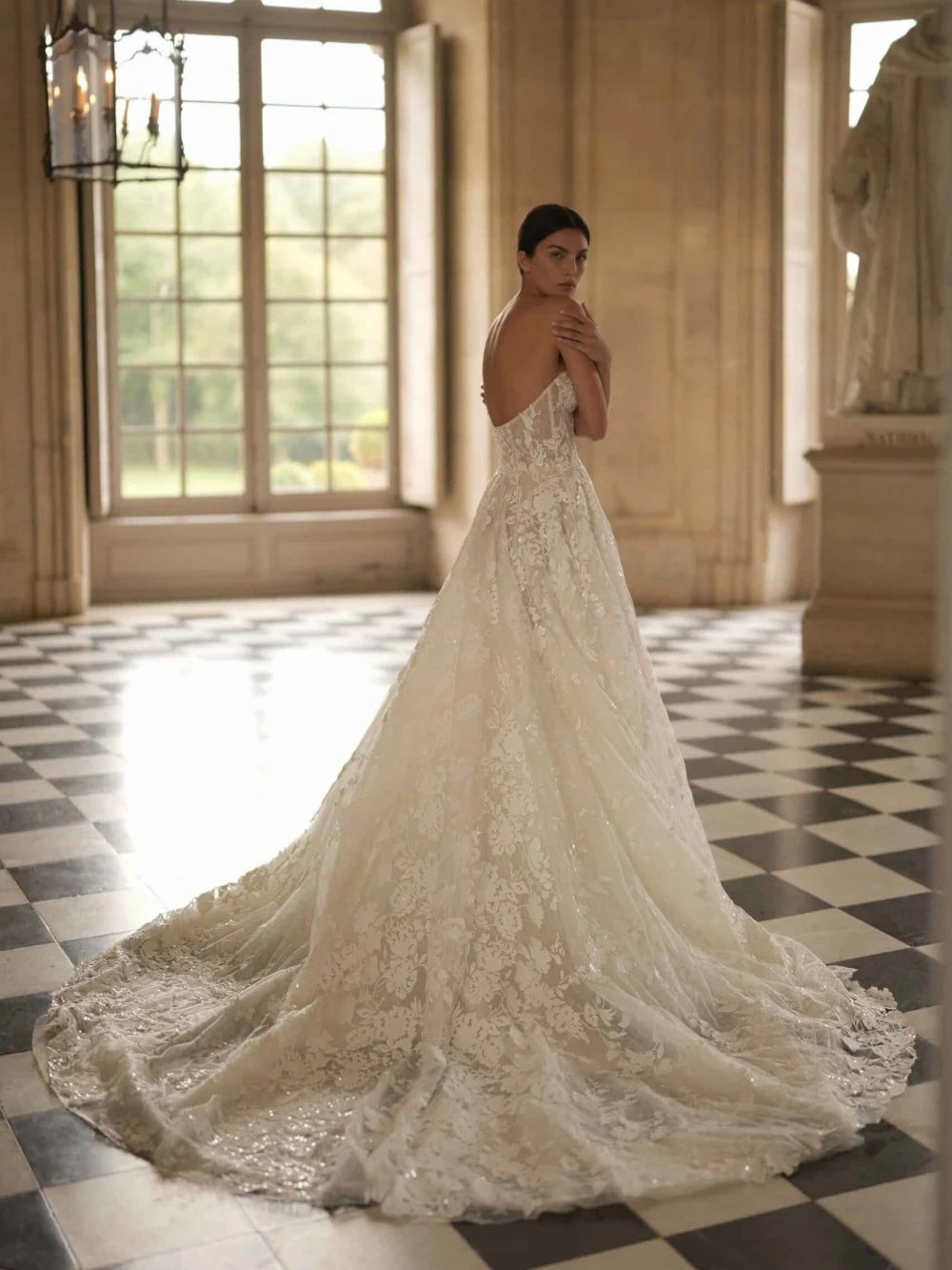 Vintage A-Line Wedding Gown With Detachable Jacket