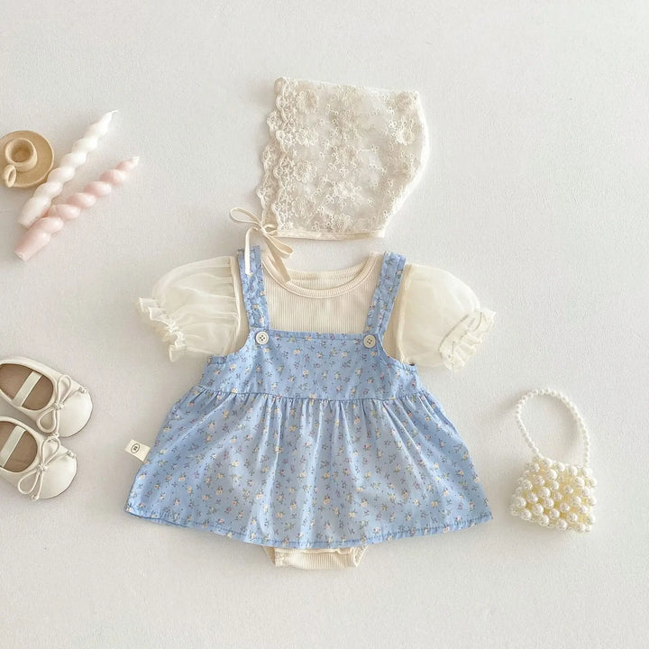 Cute Floral Baby Girl's Romper Dress
