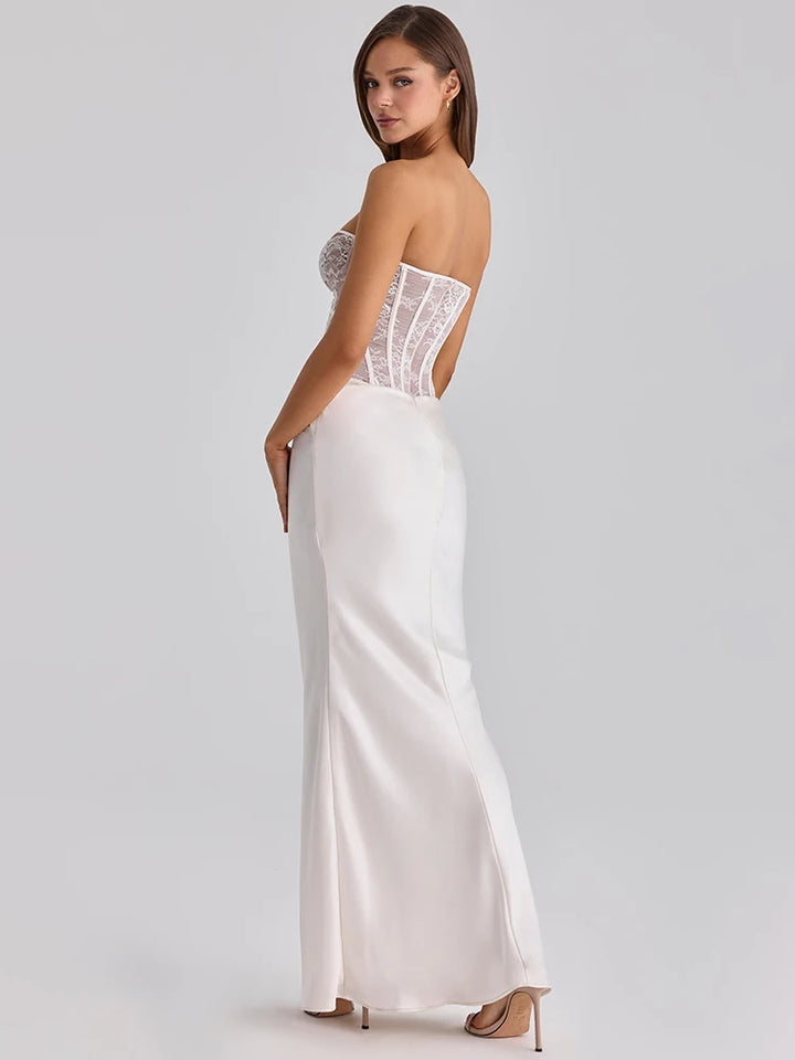 Stunning Lace Corset Maxi Dress