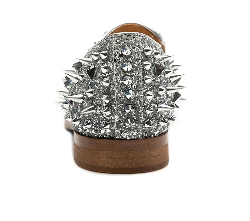 Stunning Rivet Studded Flat Shoes