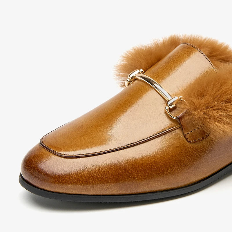 Trendy Furry Rabbit Hair Slippers