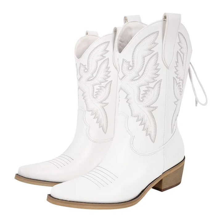 Fashionable Embroidered Cowboy Boots