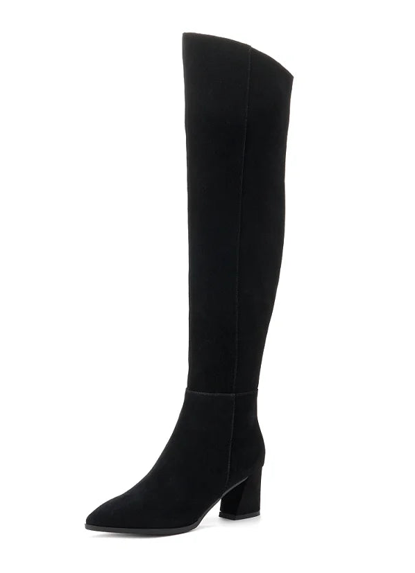 Trendy Side Zip Knee-High Boots