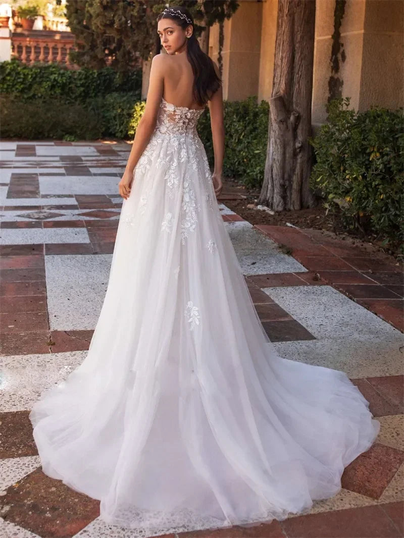 Sumptuous Open Back Bridal Dress