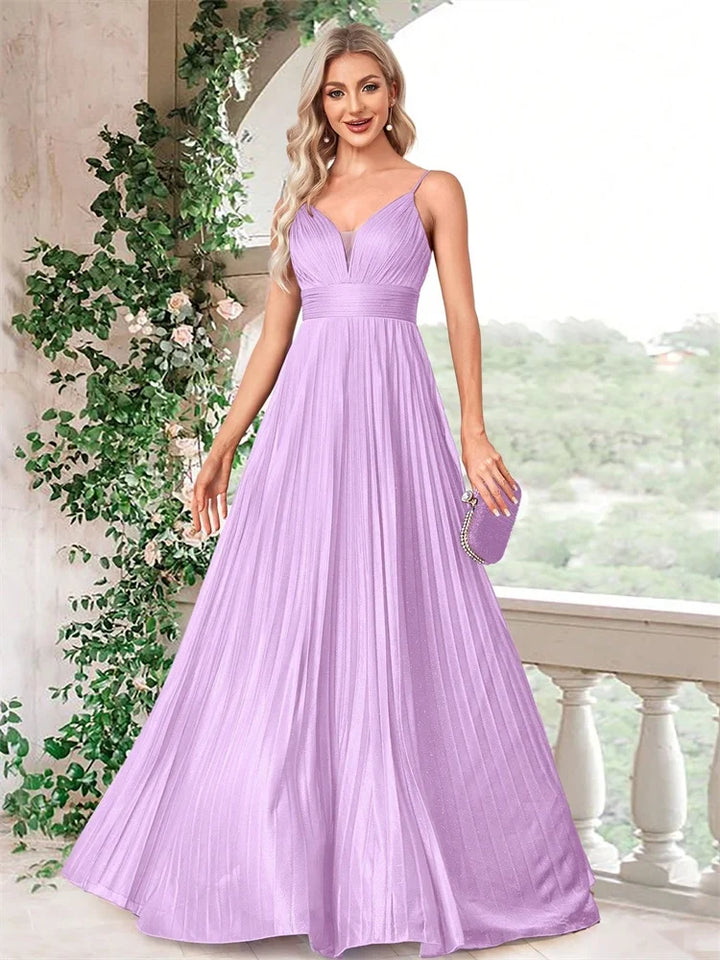 Stunning Deep V-neck Evening Gown