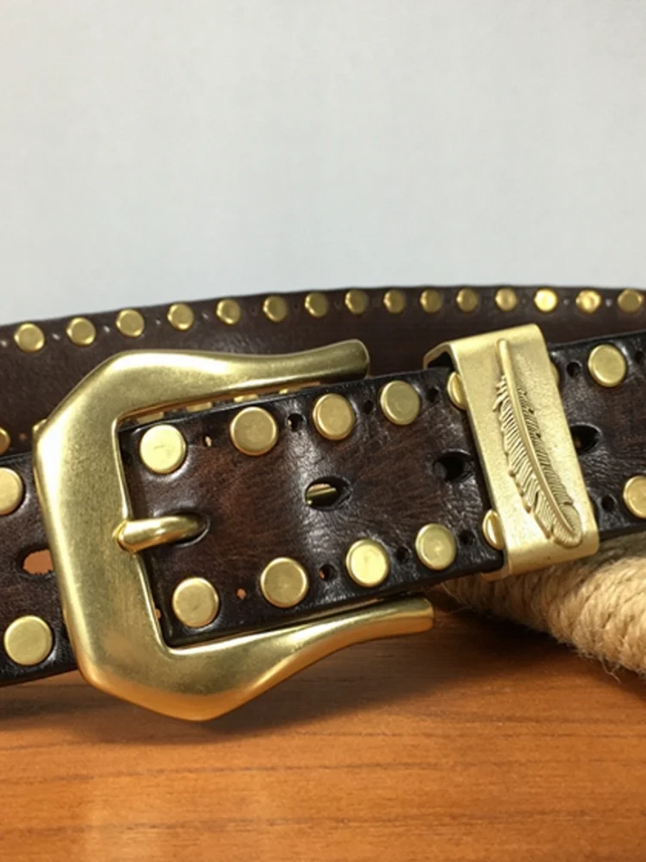 Fashionable Punk Rivet Leather Belt