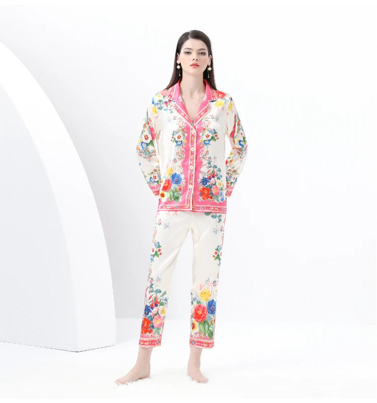 Comfortable Two-Piece Trimmed Pajama Set