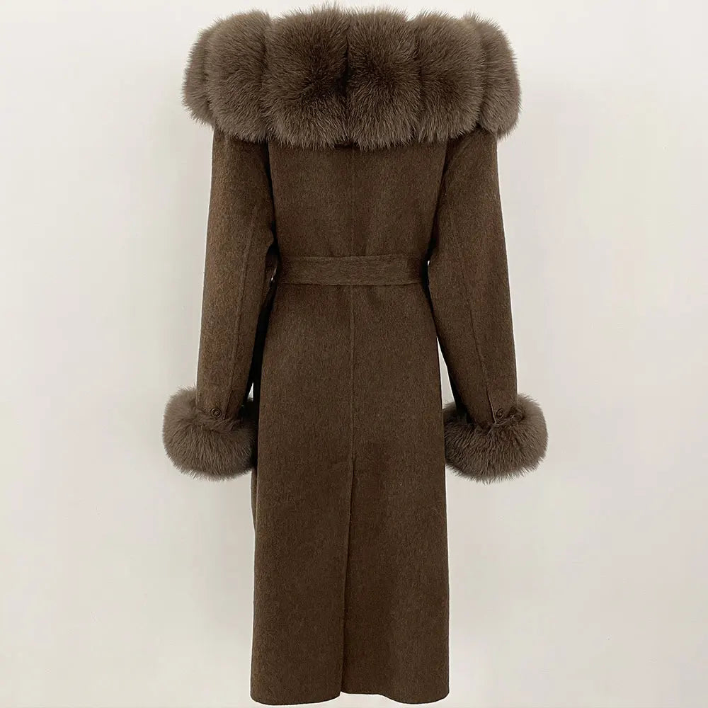 Elegant Warm Wool Blend Overcoat