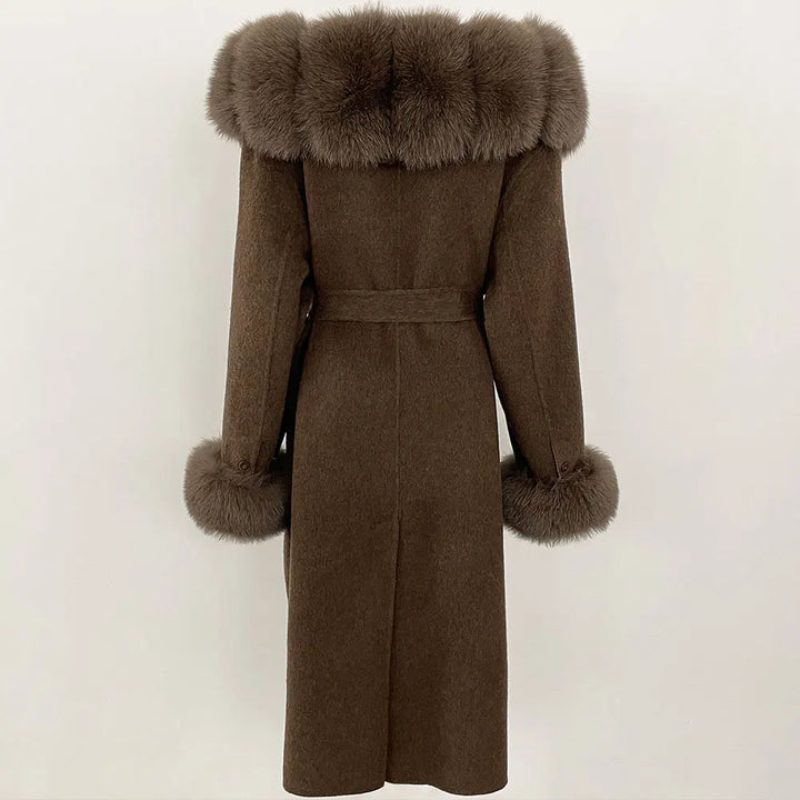 Elegant Warm Wool Blend Overcoat