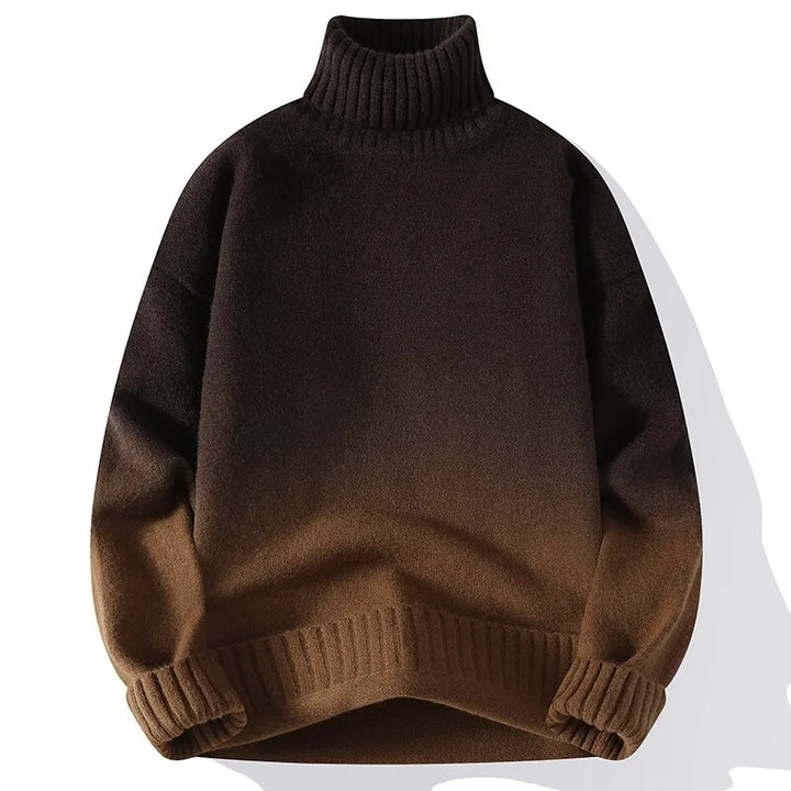 Charming Turtleneck Gradient Knitted Jumper