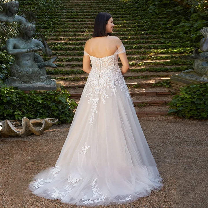 Delightful Boho Plus Size Bridal Gown