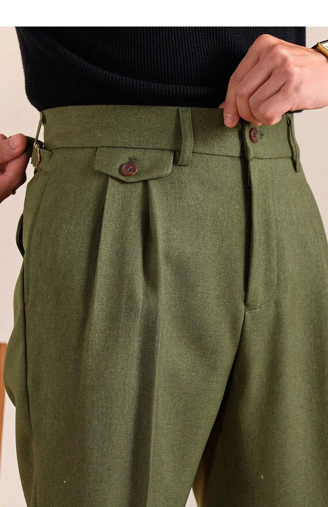 British Style High-Waist Dress Pants