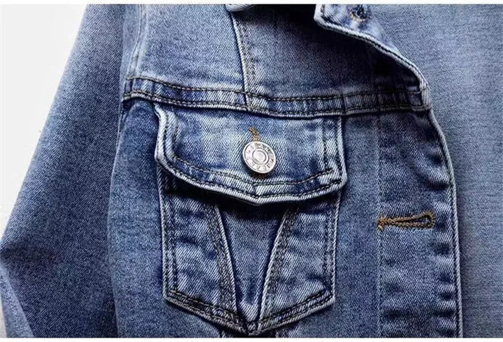 Vintage Long Sleeve Autumn Denim Jacket