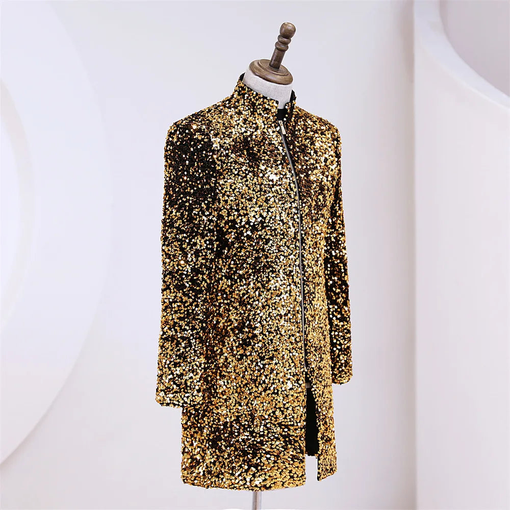 Glamorous Sequin Velvet Coat
