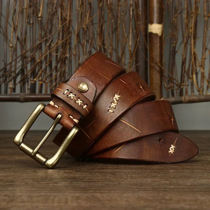 Stylish Brass Pin Buckle Belt