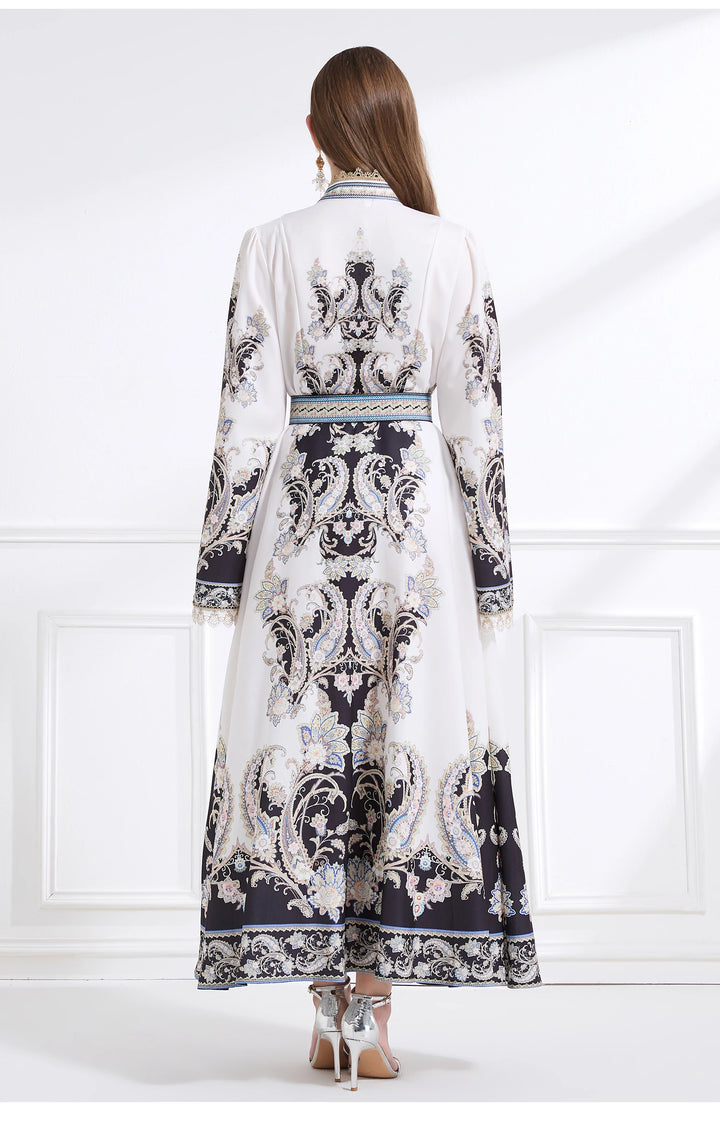 Effortlessly Stylish Standing Collar Maxi Dress