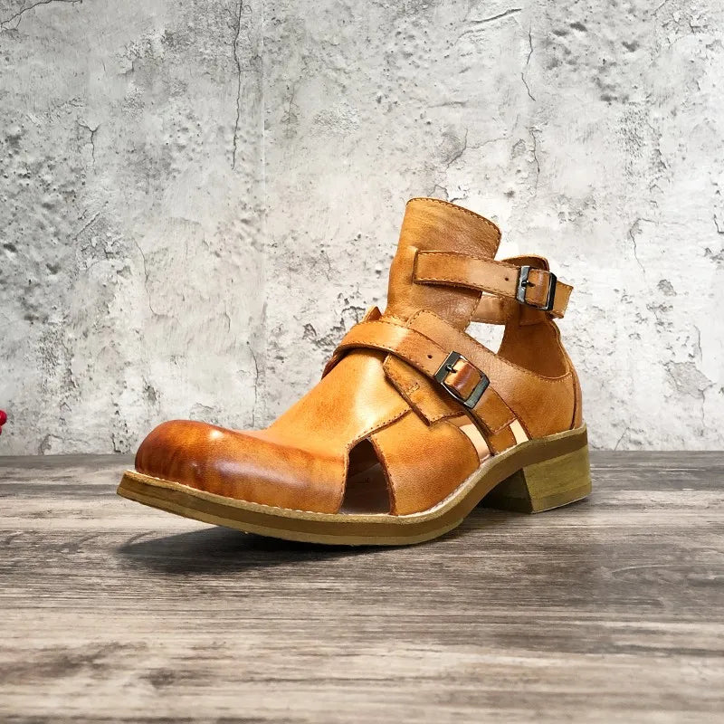 Buckle Strap Hollow Out Roman Sandal