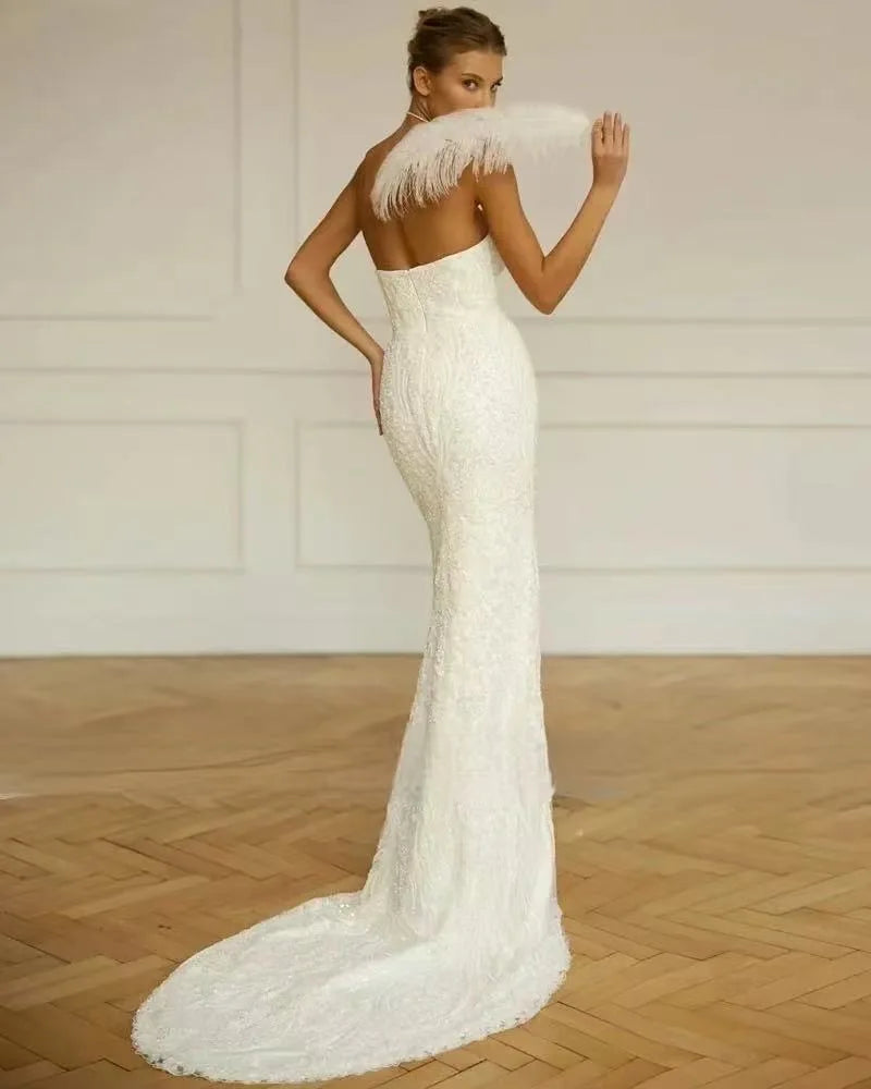 Gorgeous Detachable Train Wedding Dress