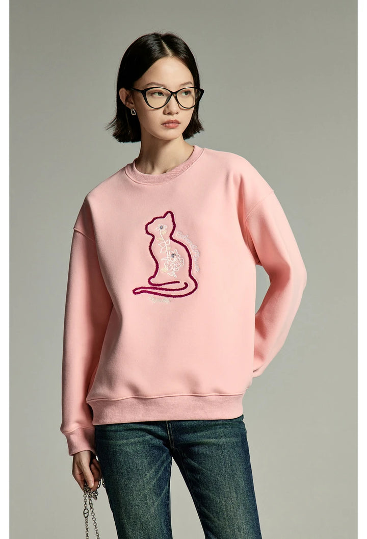 O-Neck Plush Sweatshirt