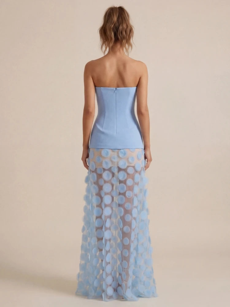 Stunning Polka Dots A-Line Evening Party Dress