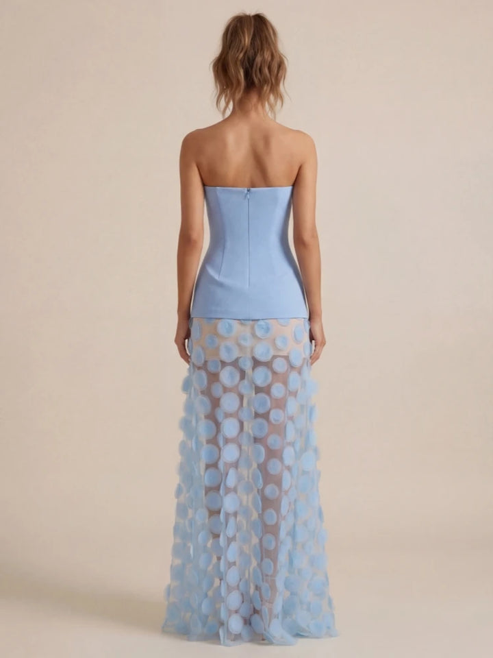 Stunning Polka Dots A-Line Evening Party Dress