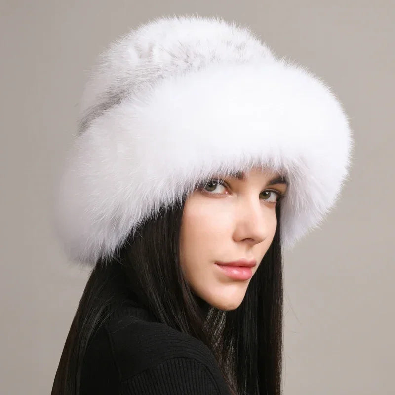 Premium Fur Knit Beanie Hat