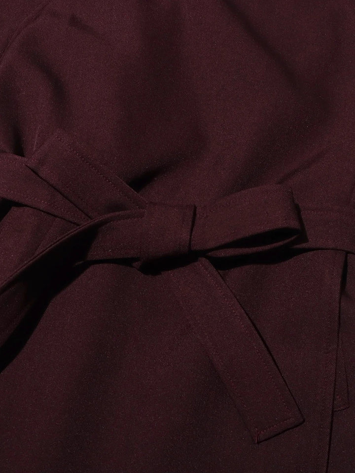 Trench-coat ample à ceinture boutonnée