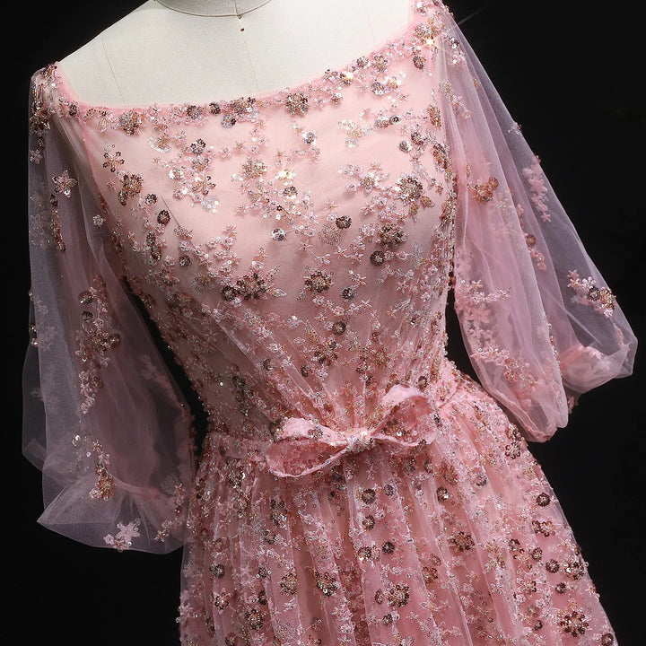 Alluring Beaded Bowknot Evening Party Dress