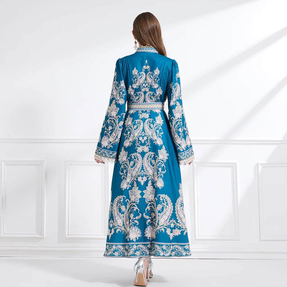 Effortlessly Stylish Standing Collar Maxi Dress