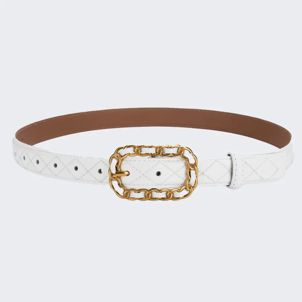 Stylish Leather Pin Buckle Belt