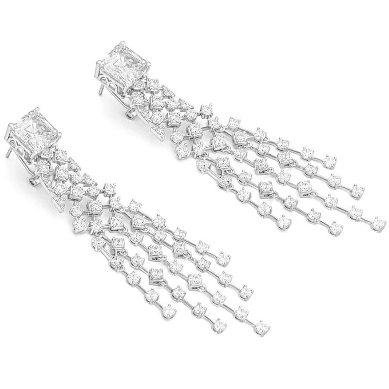 Exquisite Zirconia Tassel Earrings