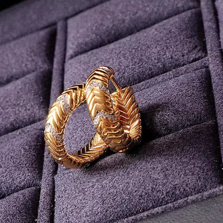 Luxury Gold-Plated Patterned Earrings