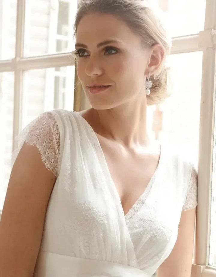 Gorgeous White Lace Maternity Dress