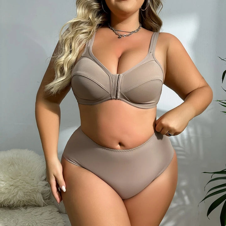 Adjustable Plus Size Wireless Bra Set