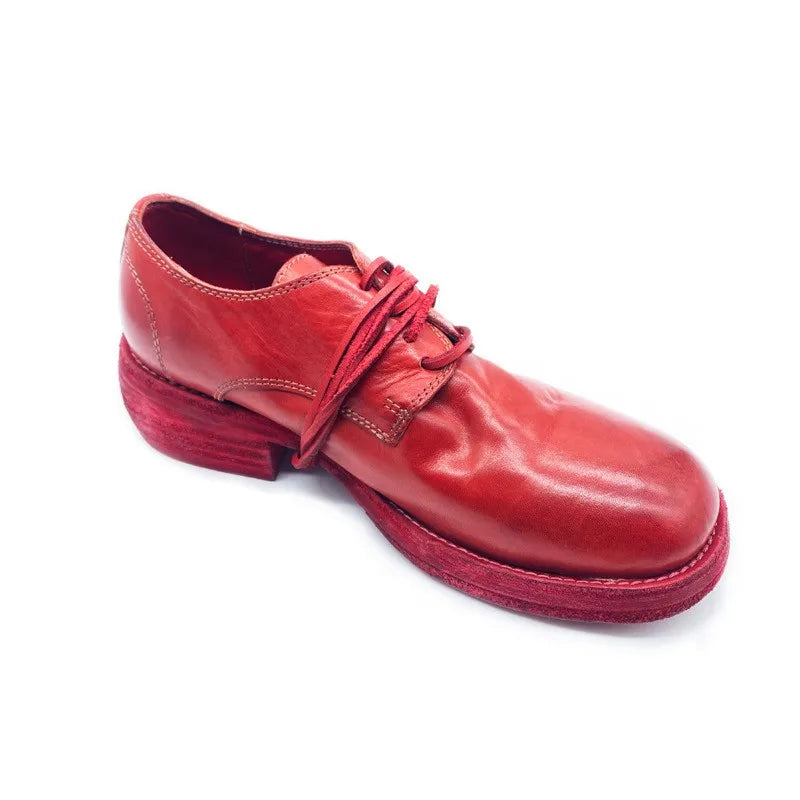 Bold Horsehide Leather Derby Shoes