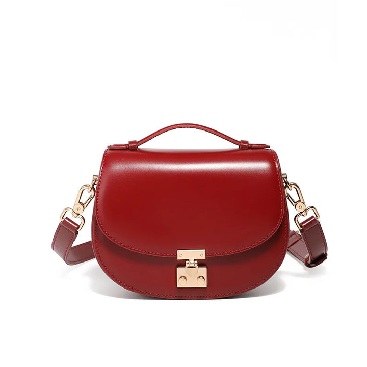 Refined Cowhide Crossbody Bag