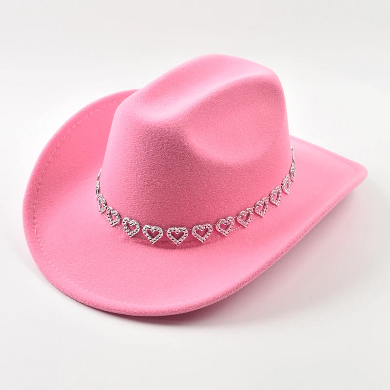 Sleek Roll-Up Brim Cowgirl Hat