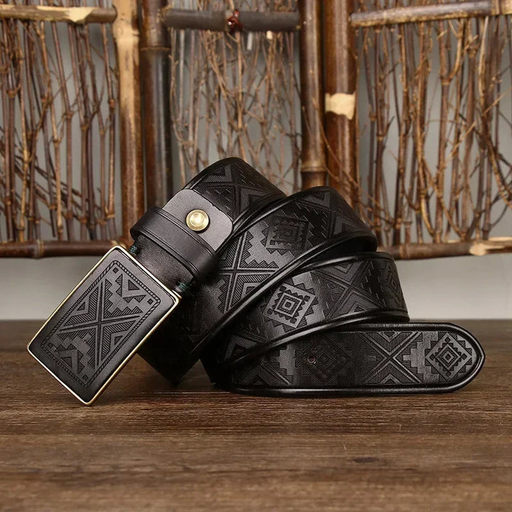 Light Luxury Cowboy Leather Belt