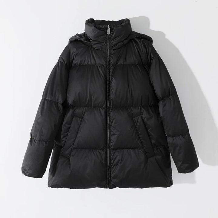 Belted Puffy Short Down Jacket