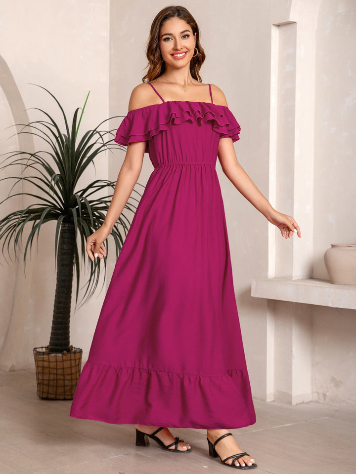 Lovely Cinched Waist A-Line Skirt Dress