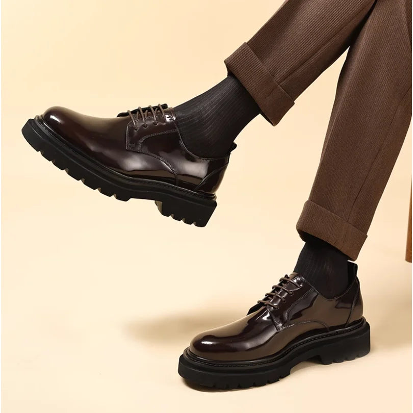 British Business Thick-sole Derby Shoes