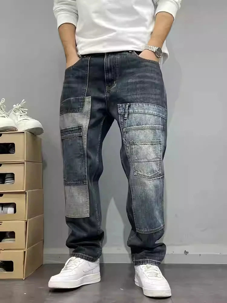 Trendy Multi Pockets Straight Fit Jeans