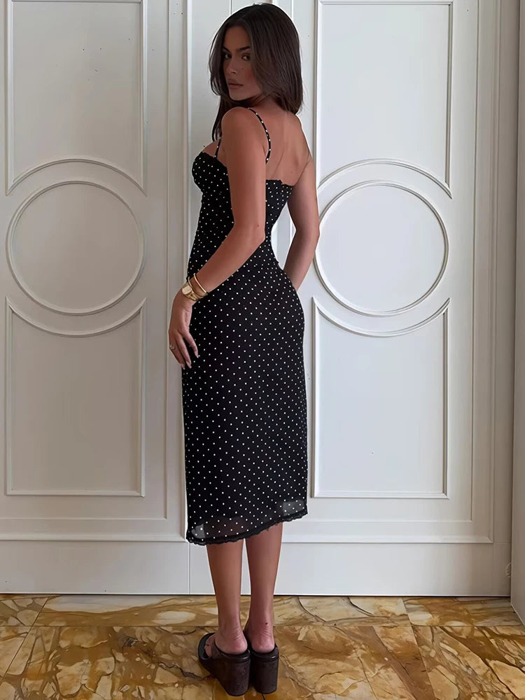 Charming Polka Dots Bodycon Dress