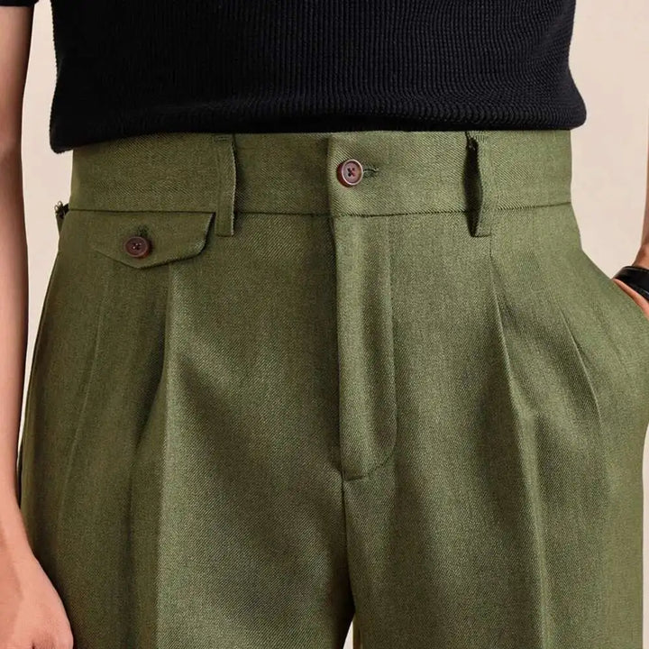 British Style High-Waist Dress Pants