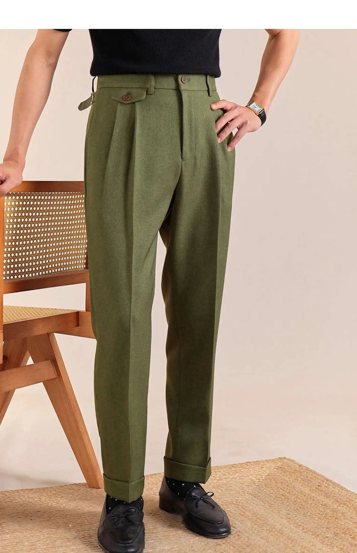 British Style High-Waist Dress Pants