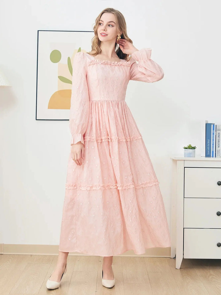 Lavish Ruffle Hem Maxi Dress