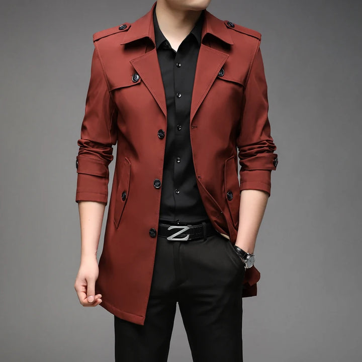 England Style Long Trench Coat