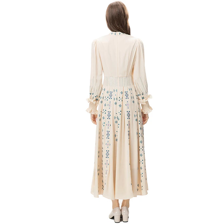 Symbol Embroidery Holiday Dress