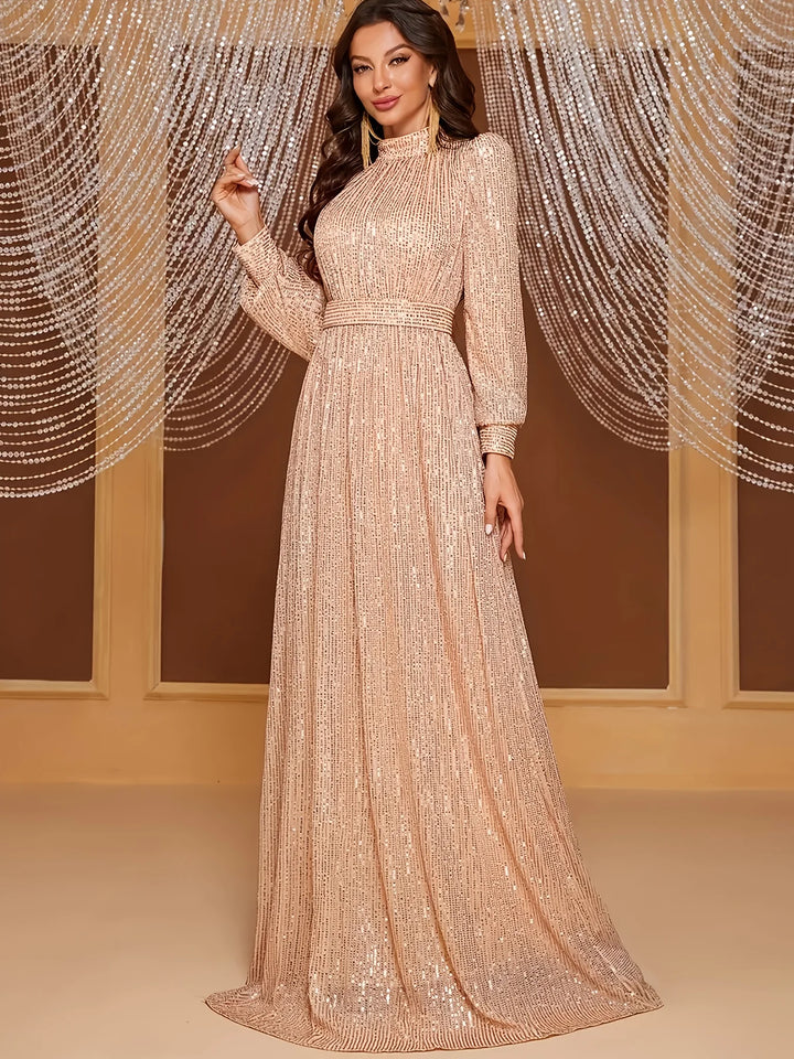 Delicate Long-Sleeve Maxi Dress