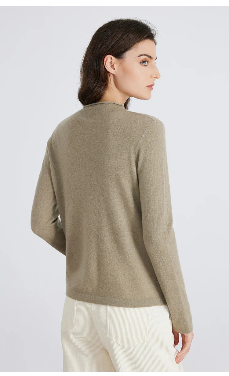 Soft Knitted Half-turtleneck Pullover Sweater